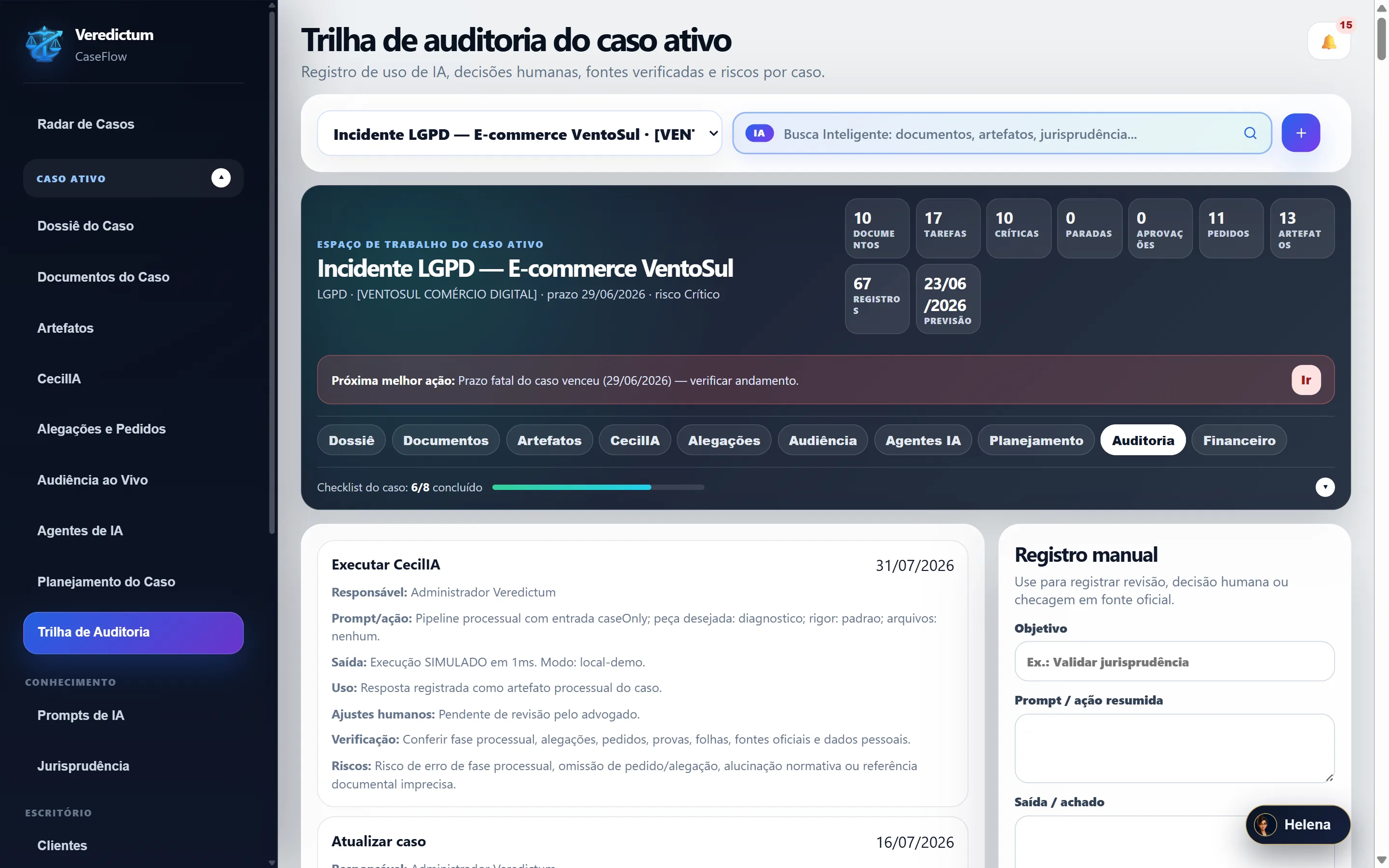 Trilha de auditoria